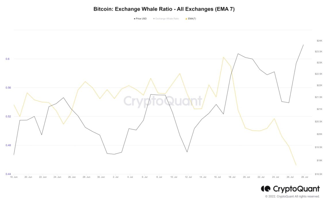 Bitcoin Exchange Whale Ratio