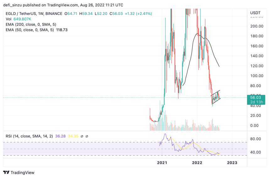 Elrond (EGLD) Builds Bearish Sentiment, Will Price Coil Up To 80 Instead?