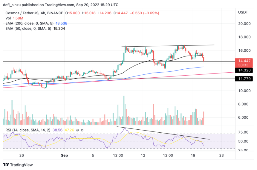 Cosmos Struggles With $17 As Price Heads Into Distribution Phase