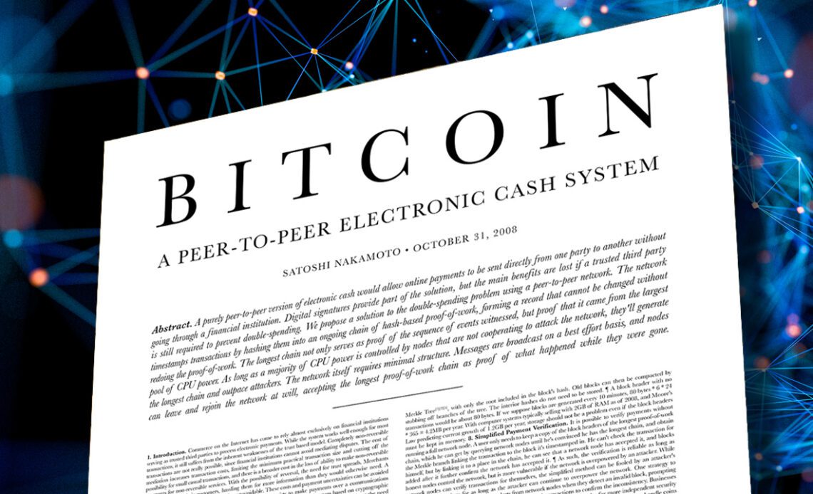 Satoshi Nakamoto's Seminal Bitcoin White Paper Turns 14 Today