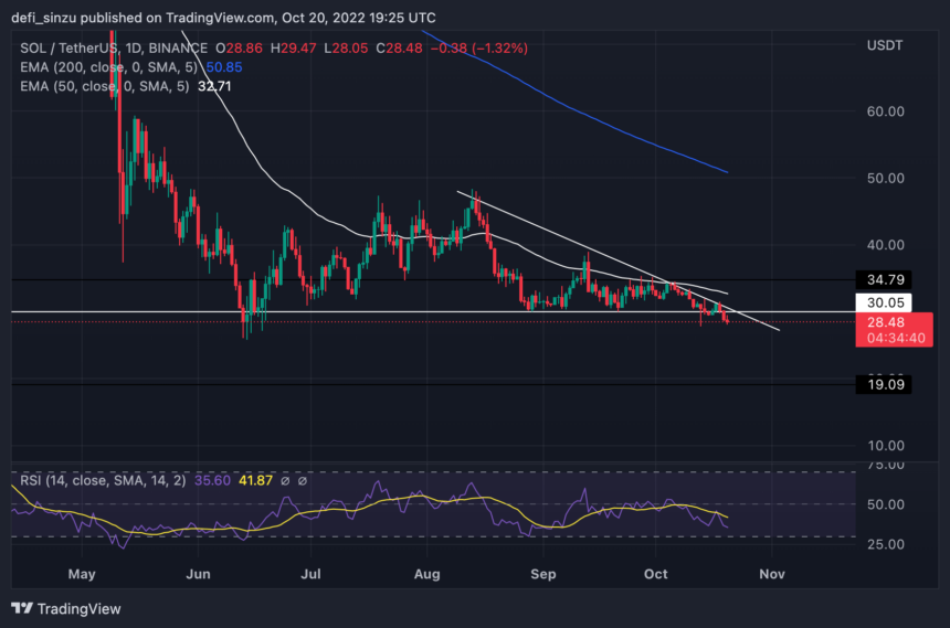 Solana (SOL) Breaks Below $30 Support; Have Bulls Given Up So Soon?