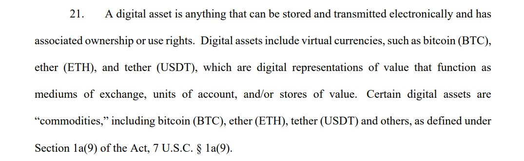 CFTC ETH Commodities