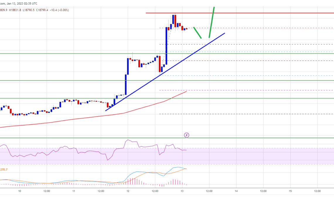 Bitcoin Price Spikes To $19K
