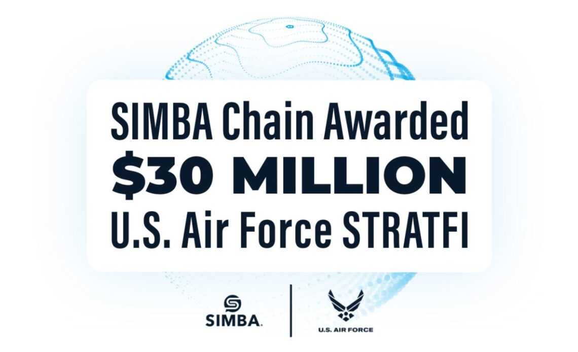 SIMBA Chain Awarded $30 Million US Air Force STRATFI