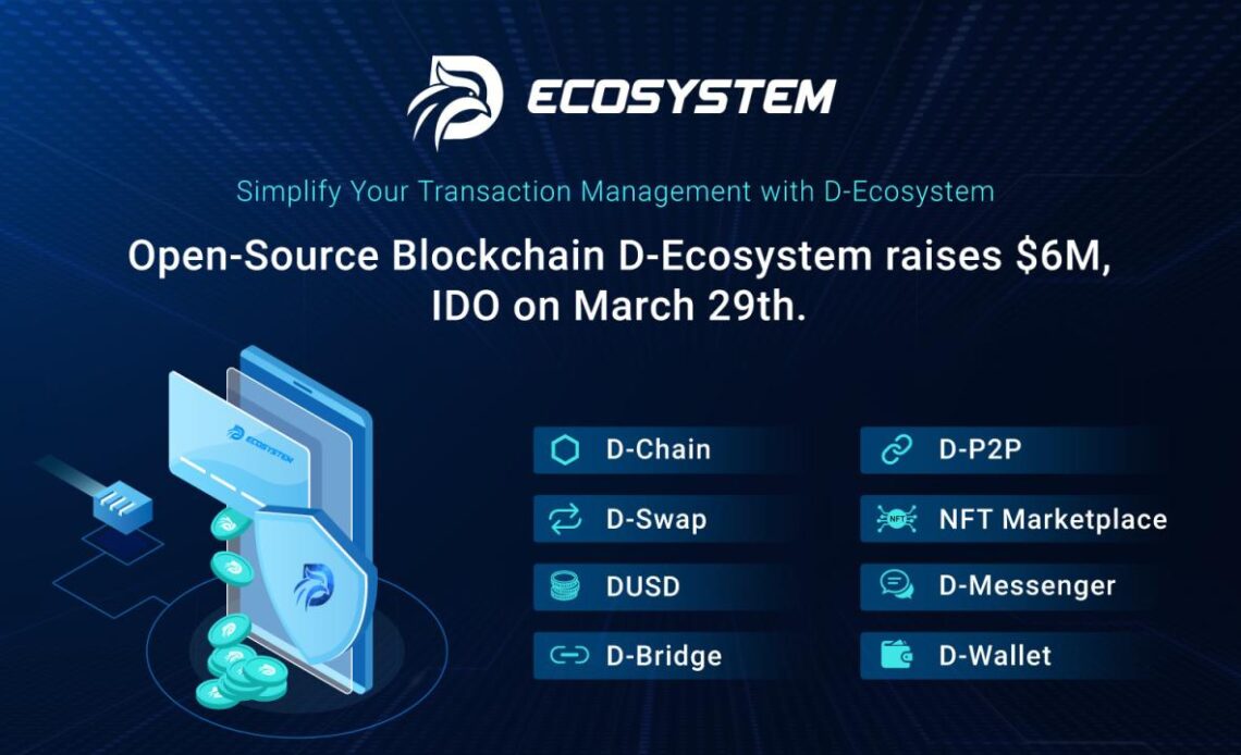 Open-Source Blockchain D-Ecosystem Raises $6 Million Ahead of IDO on March 29, 2023