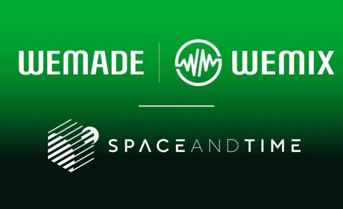 Wemade Announces Partnership With Space and Time To Power Blockchain and Gaming Services
