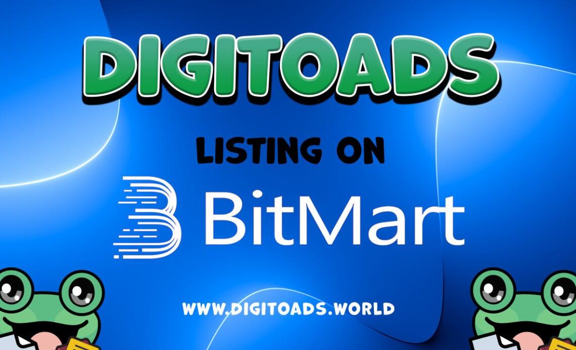 New Meme Coin DigiToads (TOADS) Token To List on BitMart Exchange