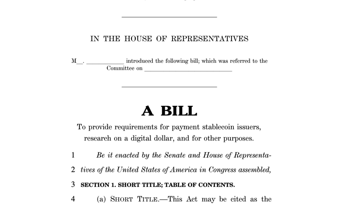 U.S. Congress to introduce new draft bill for stablecoins