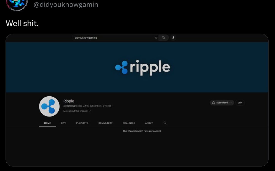 YouTube helps recover hacked channel that attempted XRP crypto scams