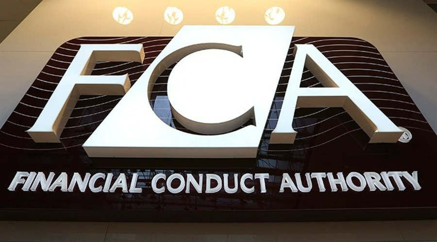 Financial Conduct Authority (FCA) logo on a building in the United Kingdom