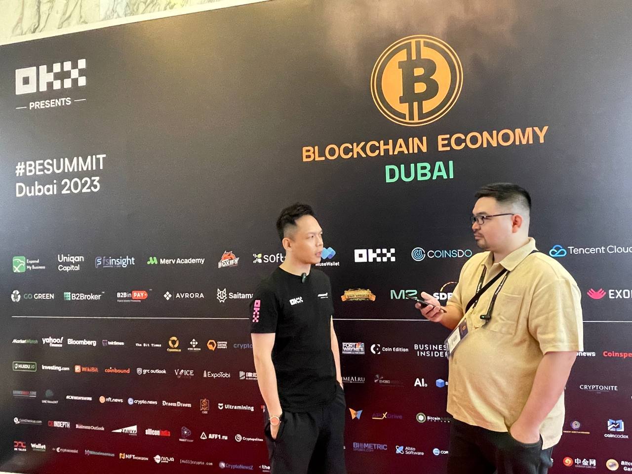 Lai delivering his keynote speech at the Blockchain Economy Summit Dubai event