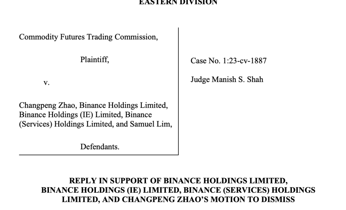 Binance and CZ renew calls to dismiss CFTC lawsuit