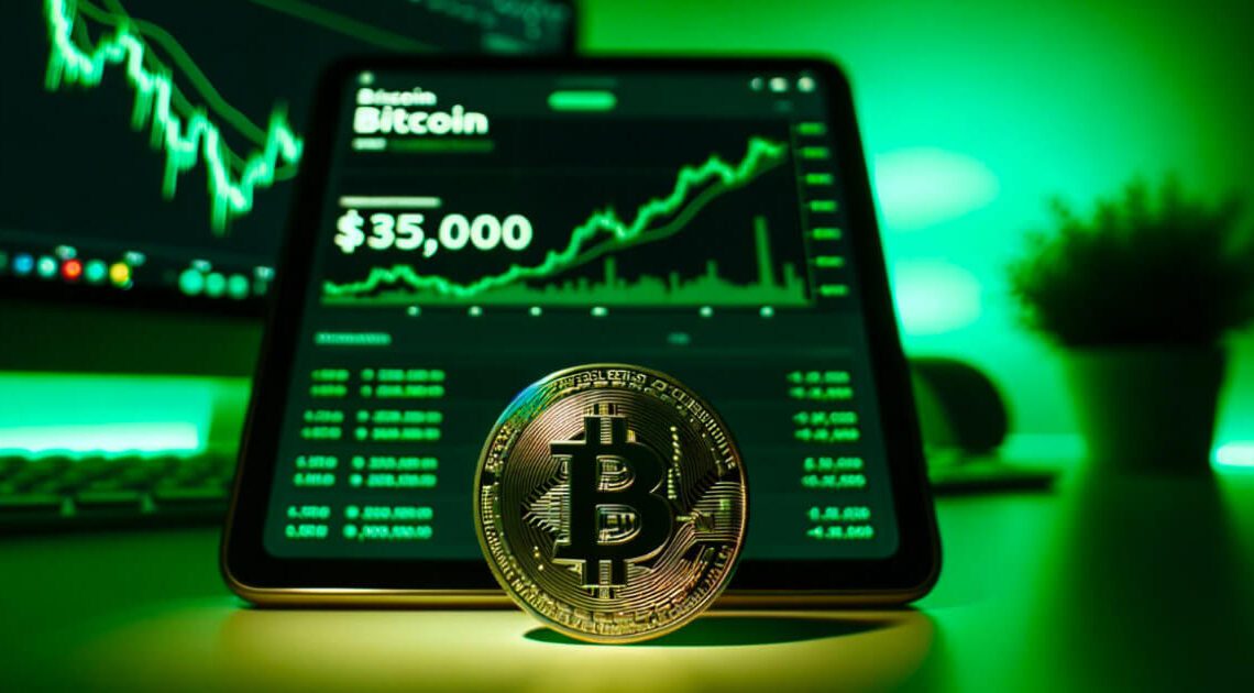 Bitcoin jumps $4k in 4 hours as it touches $35k on BlackRock seeding anticipation