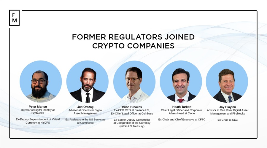 regulators joining crypto companies