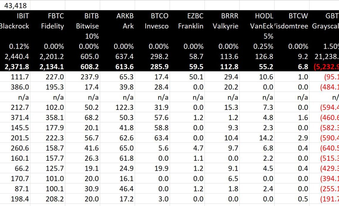 Bitcoin ETF Flow - Day 12