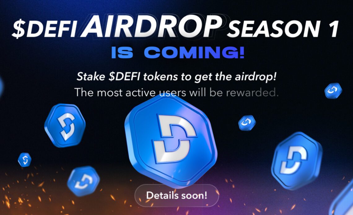 De.Fi Announces DEFI Airdrop Season One Prior to the Token Launch