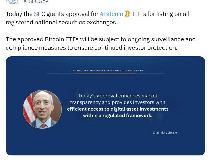 Hacker Commandeers Official SEC X Account, Falsely Claims Regulator Has Approved Spot Bitcoin ETF