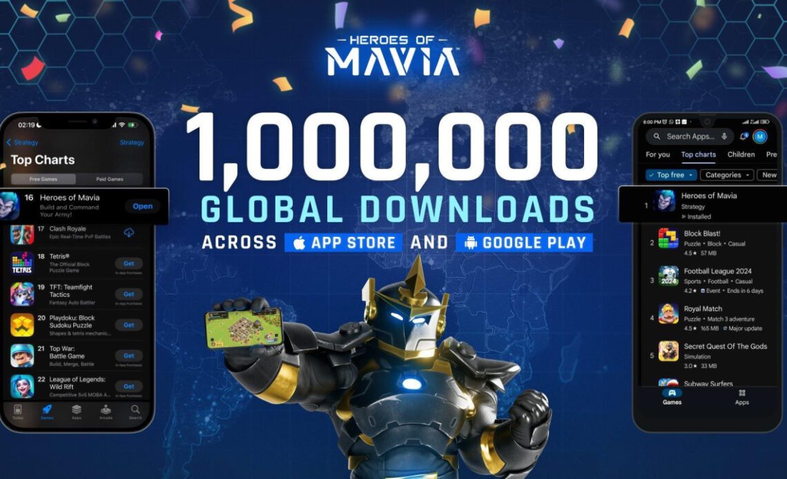 Heroes of Mavia Surpasses One Million Downloads, Dominates Global App Store Rankings Before Token Launch