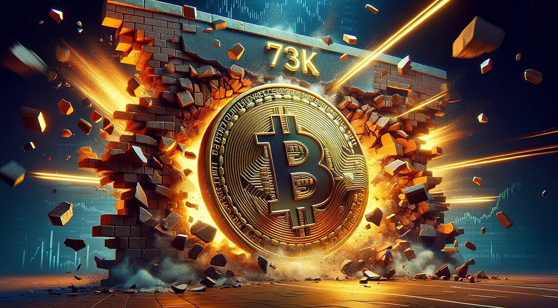 Bitcoin hits new $73.6k all-time high as ETF influx surpasses $1 billion