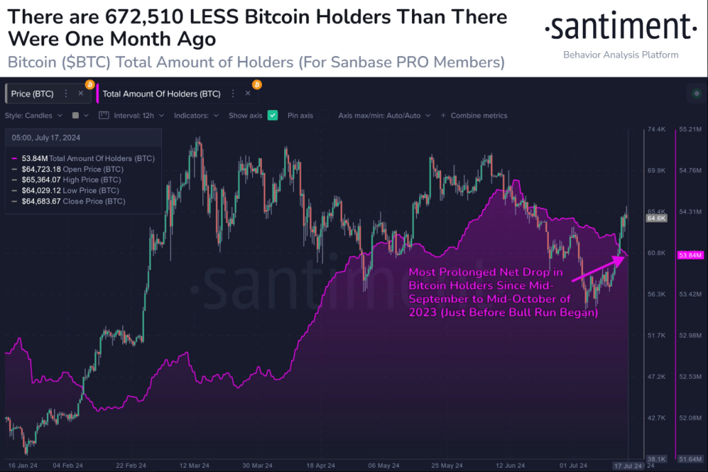 Mass Exodus: Over 672,000 Bitcoin Holders Drop Out Amid Market Shifts