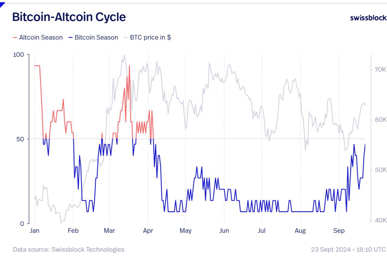 Altcoin cycle (Swissblock)